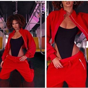 Pretty Little Thing Teyana Taylor Red Borg SET *worn once*